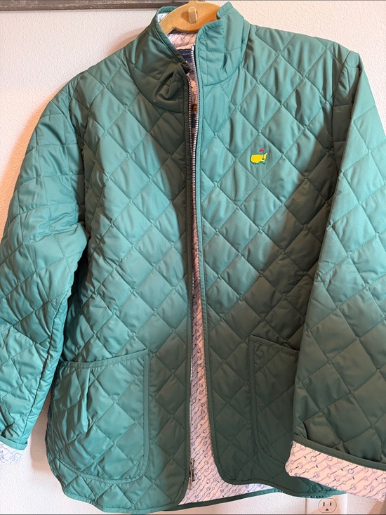 Magnolia Jackets & Blazers - 2026 Masters Green Quilted Jacket with Embroidered Yellow Logo
